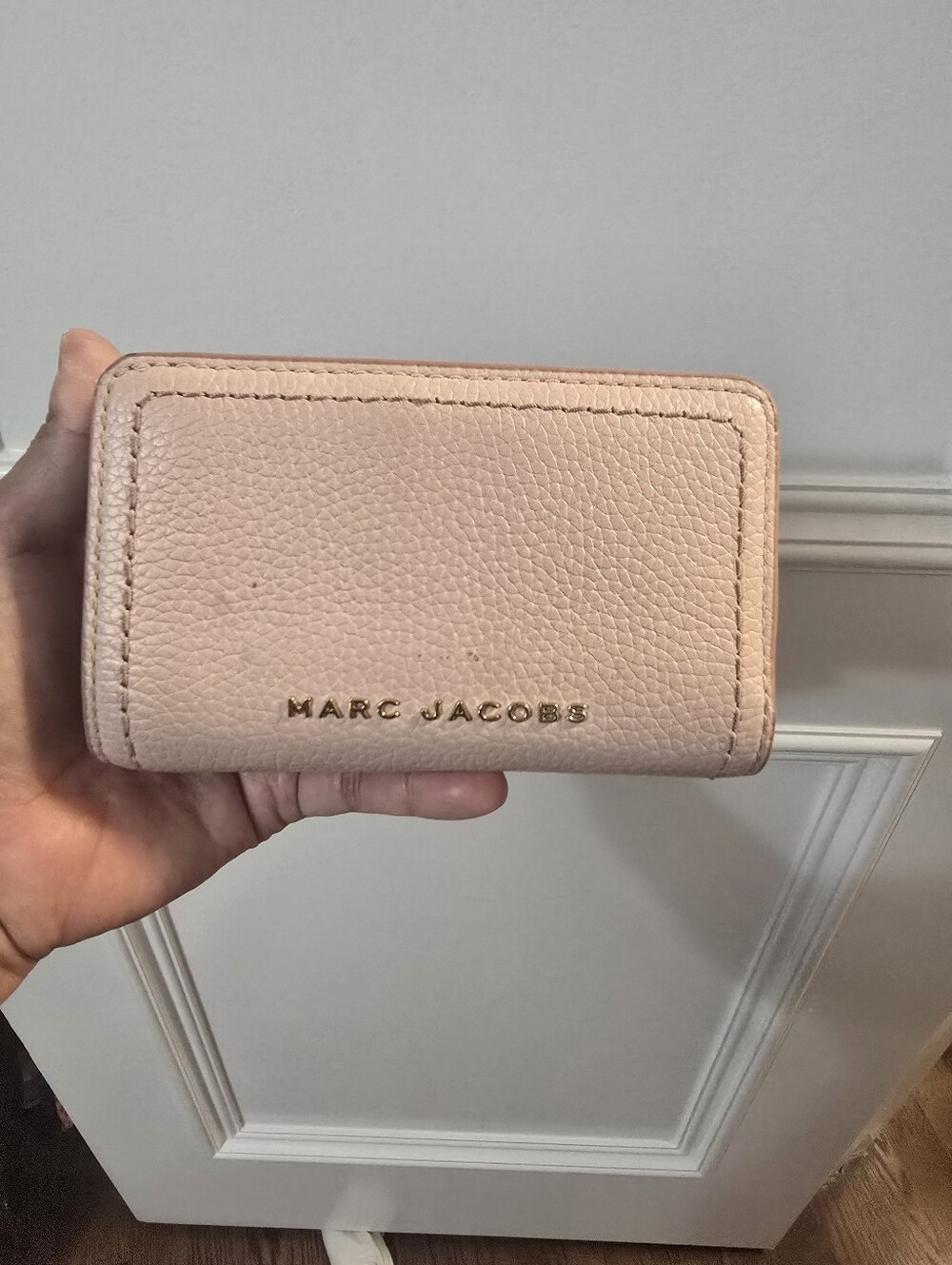 Marc Jacobs Blush Pink Leather Zip Wallet